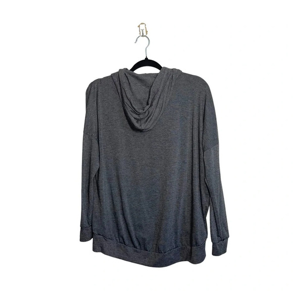 Brandy Melville Layla Dark Gray Hooded Tunic Sweatshirt One Size Women’s - Picture 6 of 12